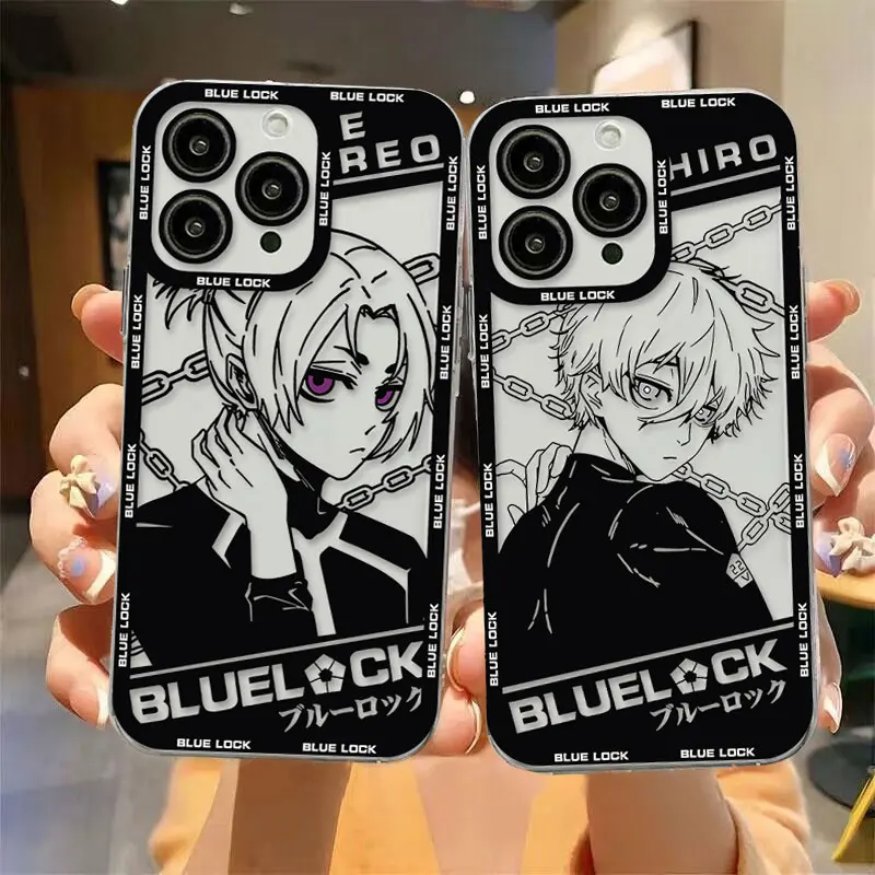 Japan Anime Blue Lock Phone Case For iPhone 15 14 13 12 Mini 11 Pro Max X XR XS 7 8 SE 2020 Plus Soft Silicone Transparent Cover