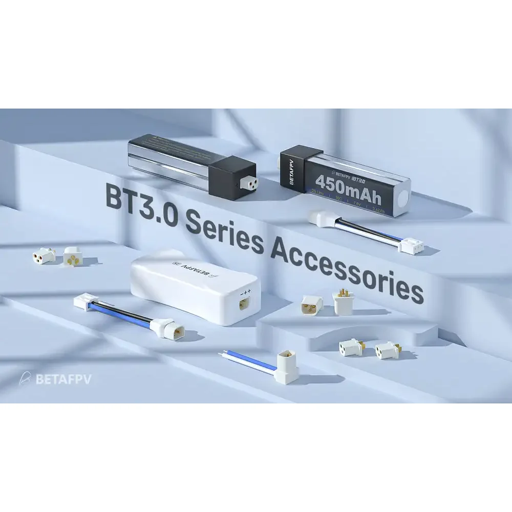 BETAFPV BT3.0 2S Battery Balance Charger Connector, 3-pin, No Balance Head Design, Ultra-Light 1.28g, Suitable for 2S Drones