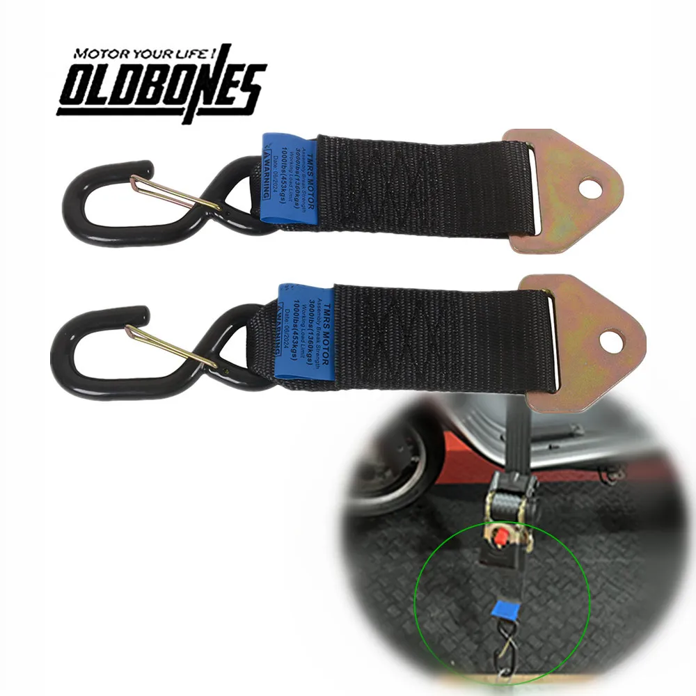 Tie Down Adapter Straps S-Hooks Convert Bolt On Auto Retractable Ratchet Straps to Straps Connecting Bands