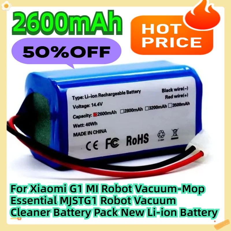 

For Xiaomi G1 MI Robot Vacuum-Mop Essential MJSTG1 Robot Vacuum Cleaner Battery Pack New Li-ion Battery