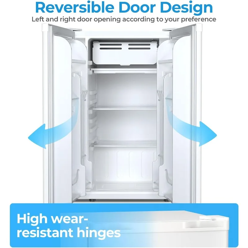 نجم القطب الجنوبي 3.2 قدم مكعب. ثلاجة صغيرة مع فريزر، ثلاجات صغيرة مع منظم حرارة قابل للتعديل، ضوضاء منخفضة، موفرة للطاقة