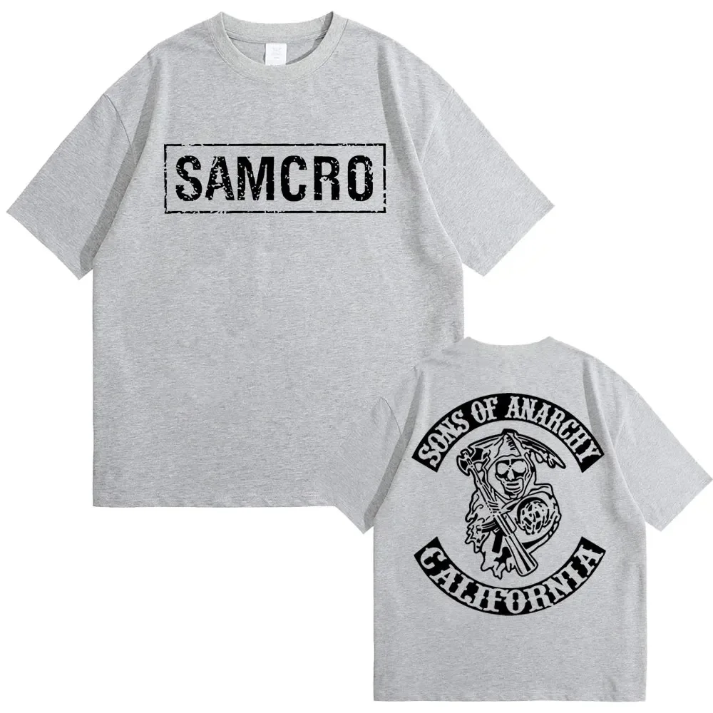 Sons of Anarchy SAMCRO Print T-shirt Men Women Trend Hip Hop Rock Oversized Short Sleeve Tee Summer Cotton T Shirts Clothes Tops