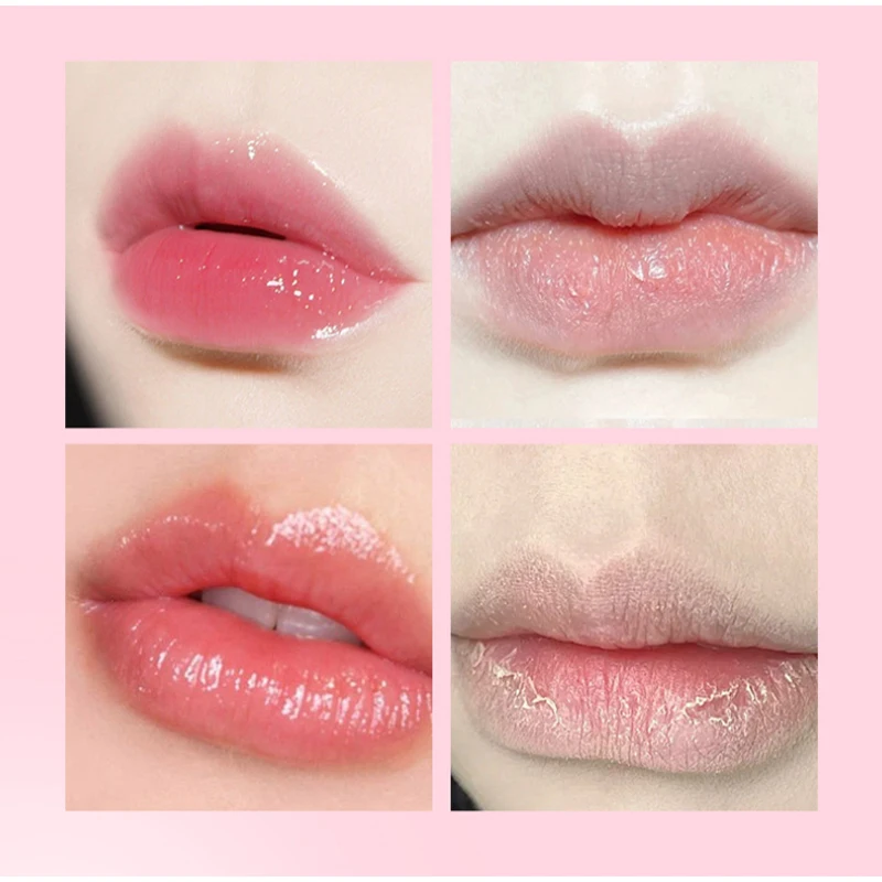 Óleo labial vitrificado com design inovador de bomba, sensação de gelo, brilho labial hidratante macio e duradouro, bálsamo labial profundamente hidratante