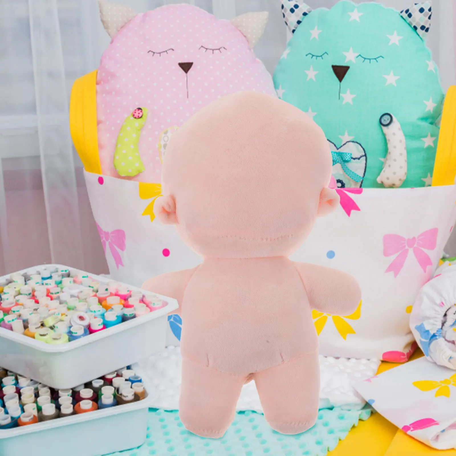 Blank Small Stuffed Human Body for Creative Kids DIY Development Soft Craft Figure Enhance Imagination