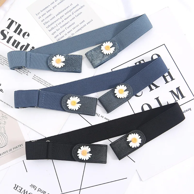 

GOOWAIL Fashion Belt For Women Without Buckle Waist Jeans Pants No Buckle Stretch Elastic Waist Belt For Men Kids Invisible Belt