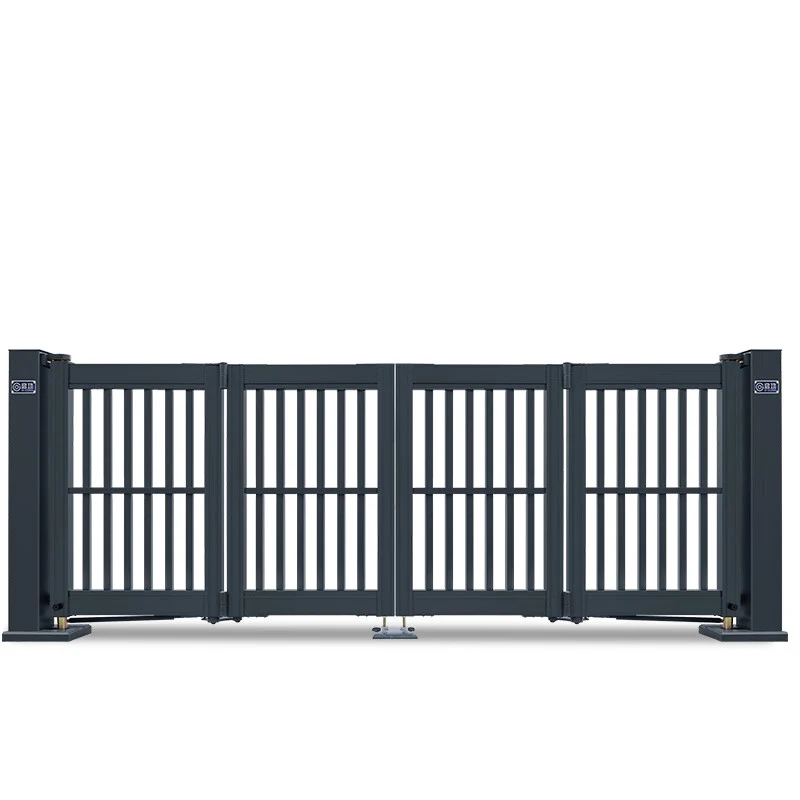 

Automatic Sliding Folding Gate Retractable Aluminum Alloy Main Gate With Trackless Design