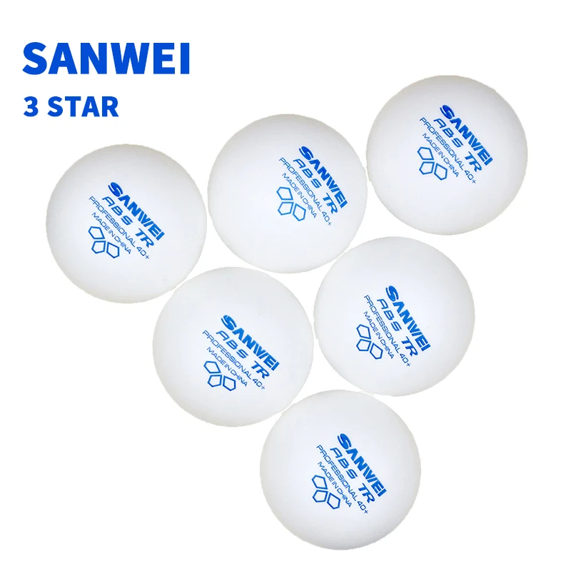 

SANWEI TR 3 Stars Table Tennis Ball White 40+ New ABS Plastic Material Club Training Professional Ping Pong Balls Wholesale