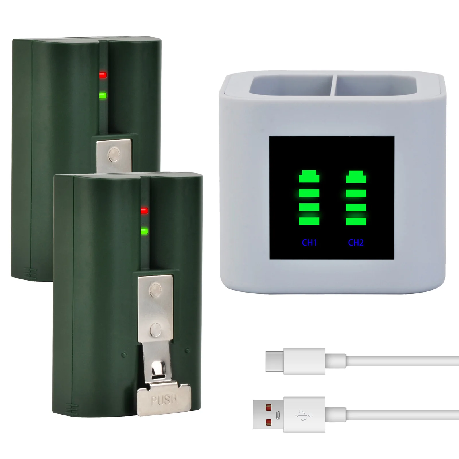 6040mAh Green RV4 Battery For Ring Video Doorbell 2/3/4,Ring Stick Up Cam Solar Replace V4,Doorbell 3 Plus,Spotlight Cam Replace