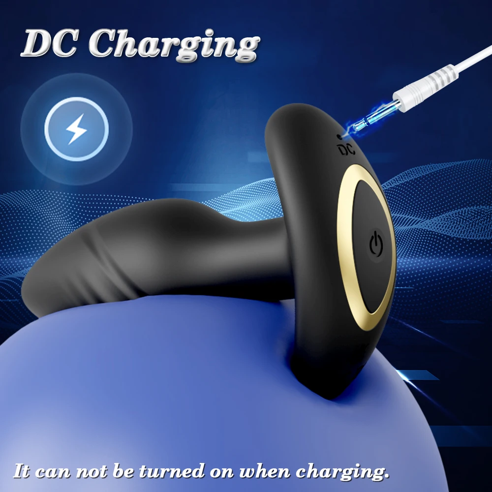 Remote Controlled Prostate Massager 360 Rotation Anal Vibrator_voghion.com
