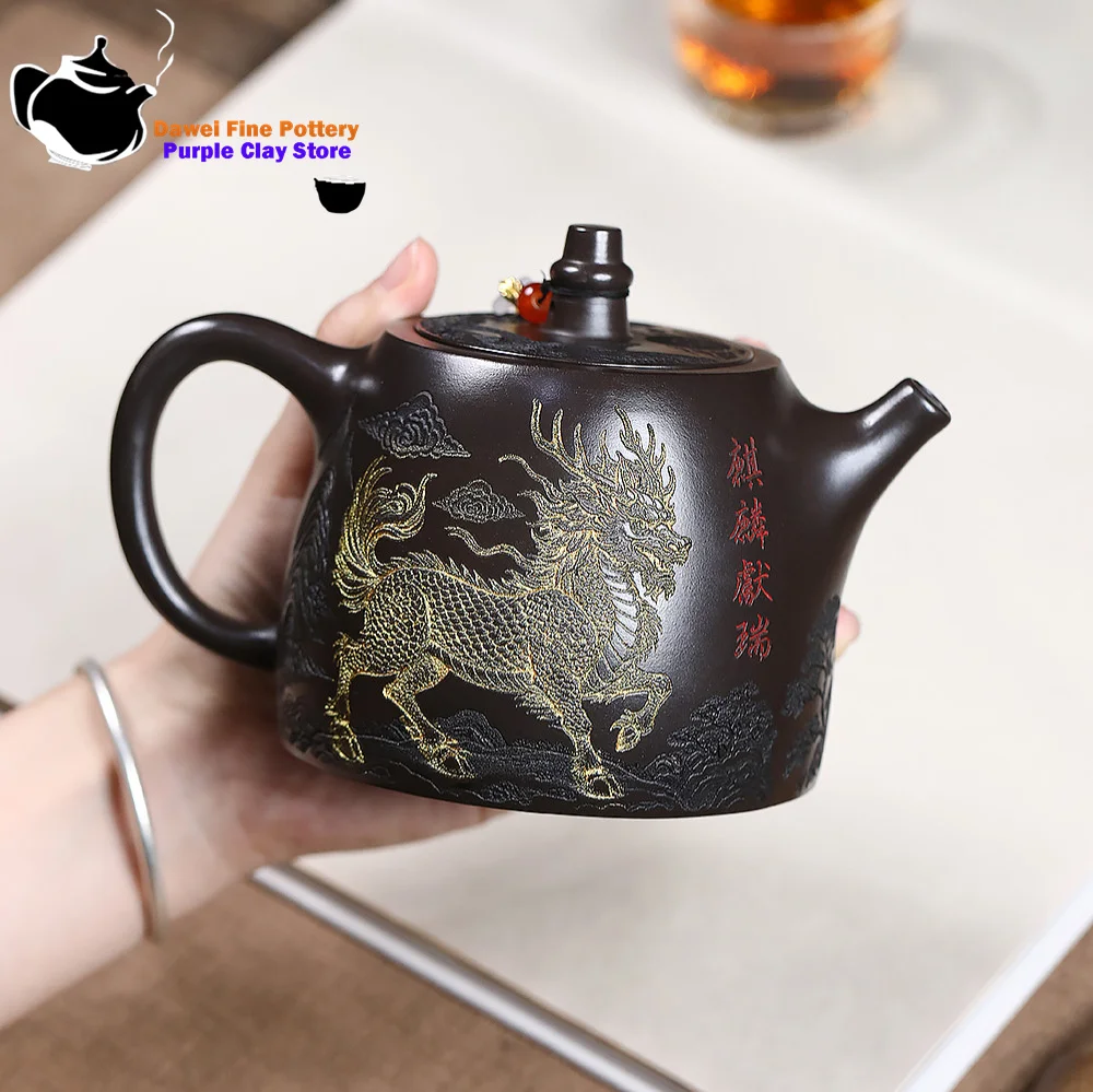 이싱 보라색 점토 찻주전자, 원래 광석, 노란 점토, 한 두 쿵푸 차 세트, 중국 찻주전자, 건강 냄비
