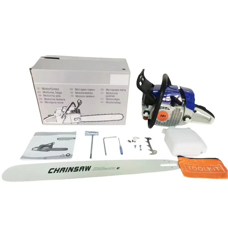 CS381 3.9KW 25'' Industrial Professional Chainsaw 2 Stroke Gas Wood Cutting Garden Power Tools Chainsaw