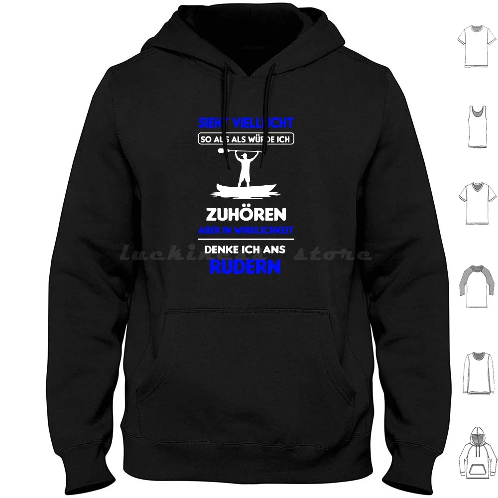 Rowing Rower Rowboat Water Sports Canoe Gift Hoodies Long Sleeve Rowboat Idea Wild Water Rowing Team Rowers Rafting