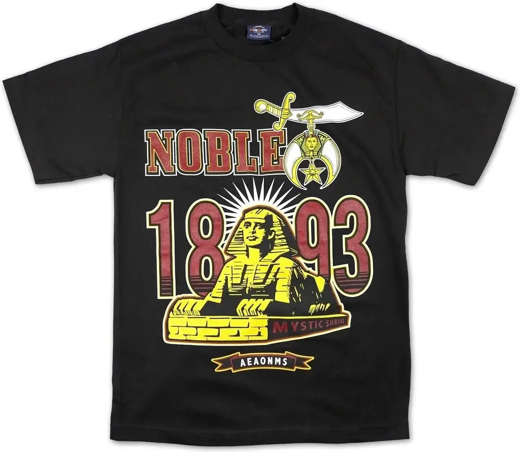 

Big Boy Shriner Ancient Egyptian Arabic Order Noble S3 Mens Tee [Black - M]
