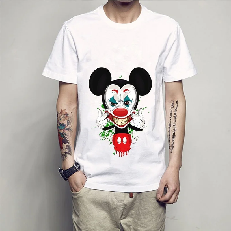 Spoof Mickey Mouse  Iron-on Transfers for Clothing Patches for Disney Clothes Women Mem Kids Funy Cartoon Heat Transfer Stickers