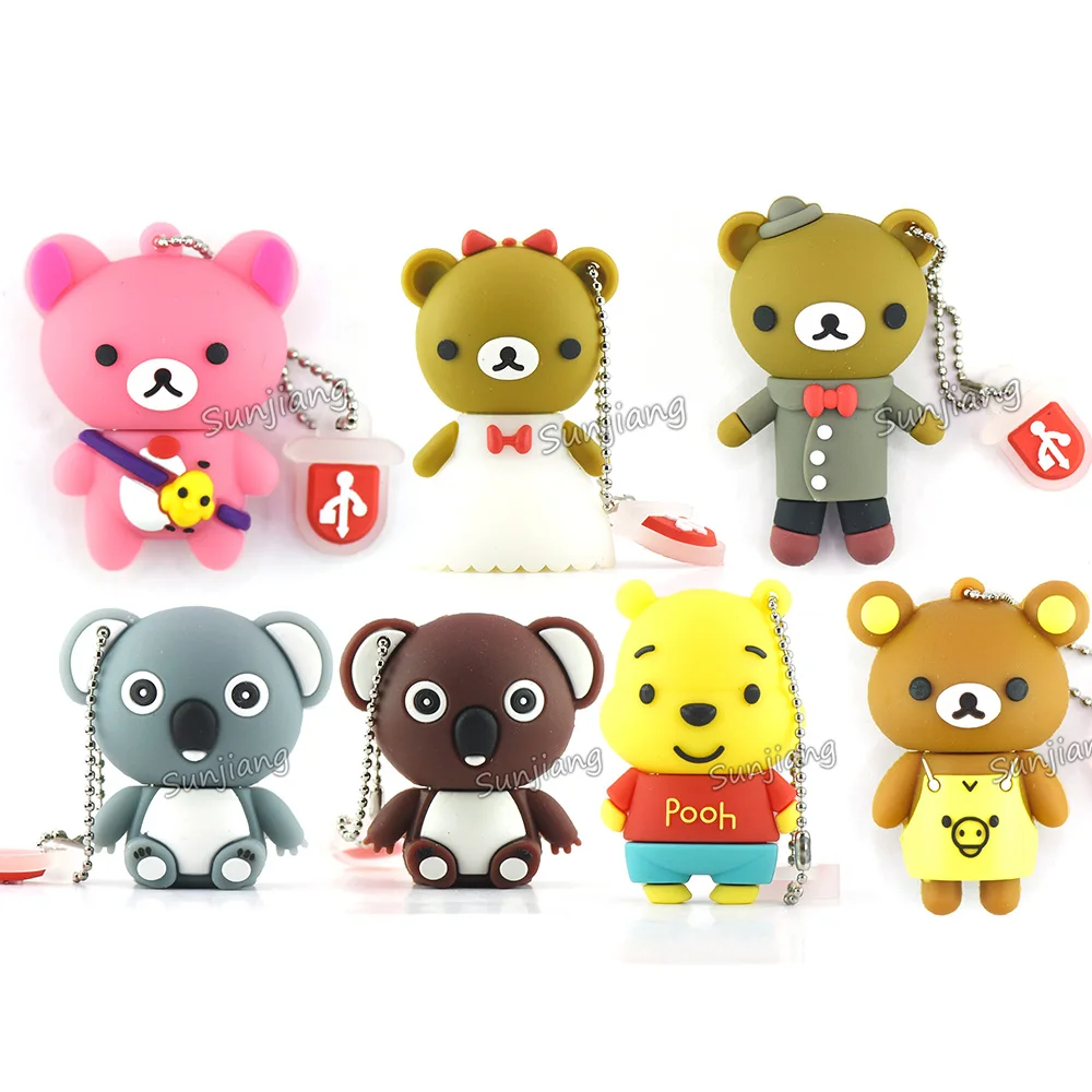 Animal Bear Pen Drive 128gb Usb Flash Drive 256gb 4gb 8gb 16gb 32gb 64gb U Disk Pendrive 512gb Memoria Usb Stick