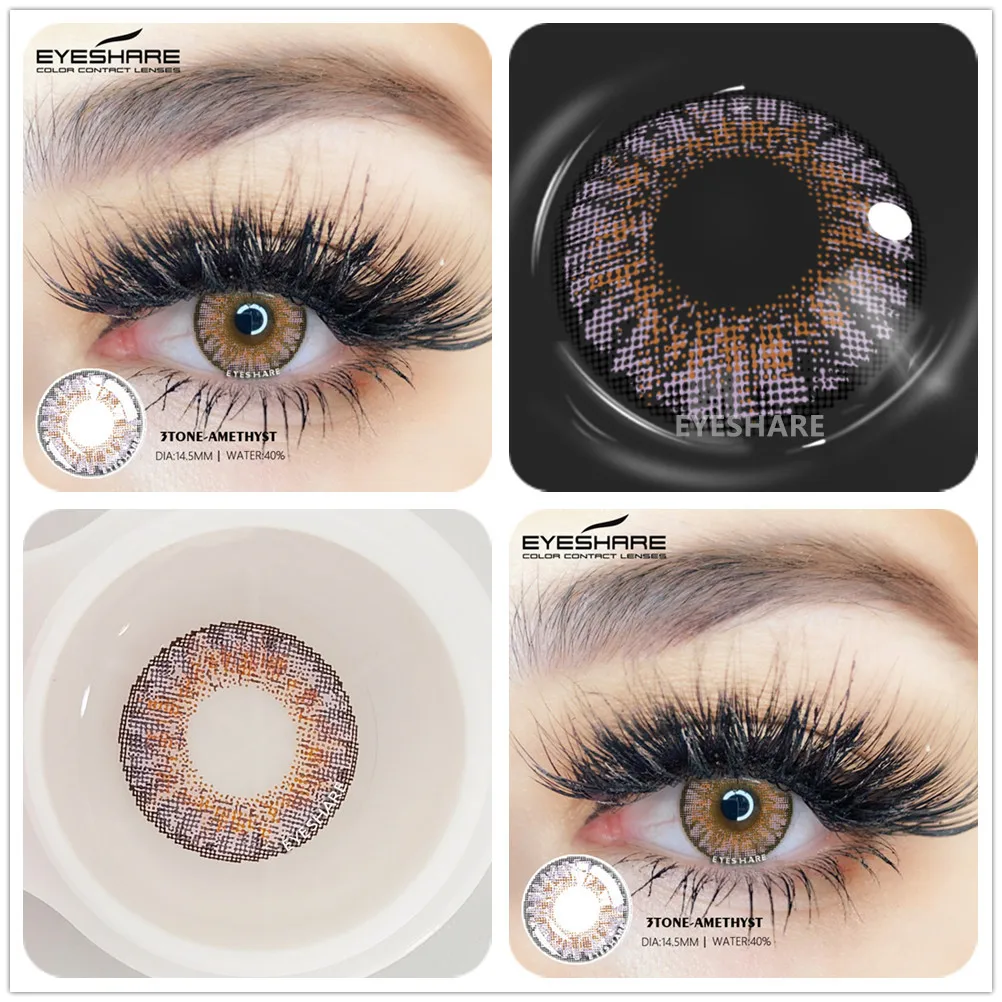 EYESHARE Contact Lenses DIAMOND Series Color Contact Lenses Pupils Beauty Makeup Blue Contacted Lens Cosmetic for Eyes