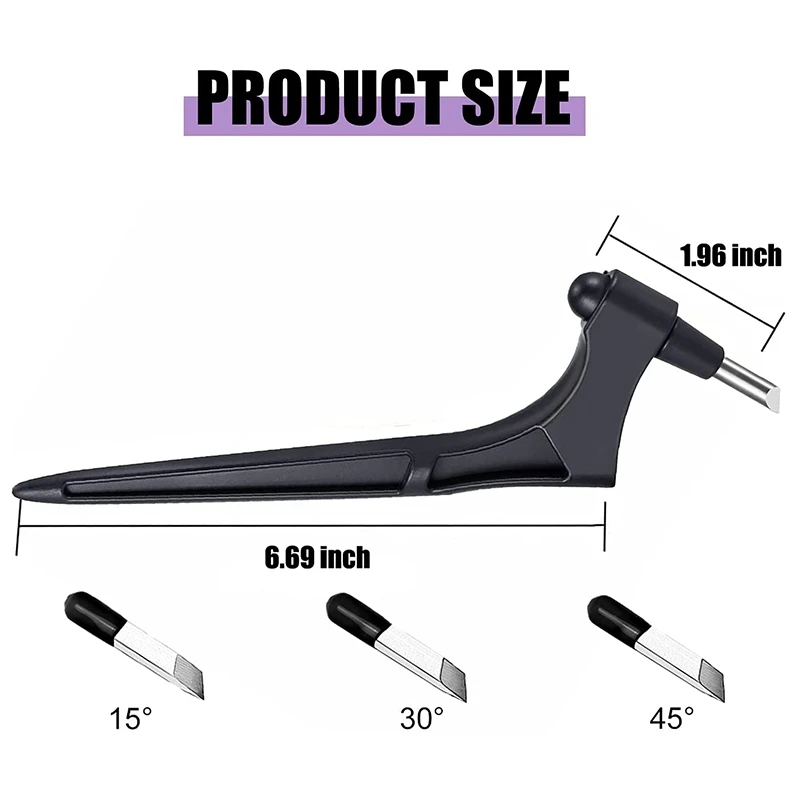 Ремесленные режущие инструменты для поделок из бумаги с трехугольной линейкой 360° °   Нож с вращающимся лезвием Нож для рукоделия из нержавеющей стали