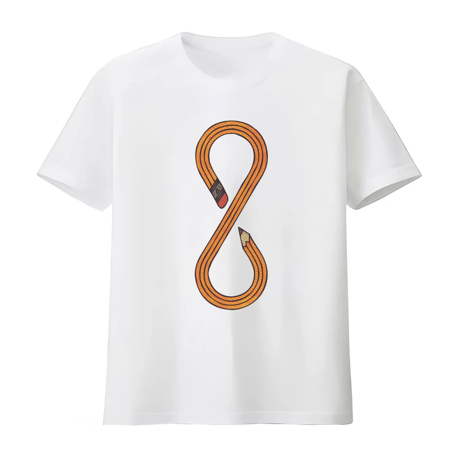 Draw Forever T-Shirt Summer Casual Cotton Tee Oversized Streetwear Tops Vintage Graphic Print Loose Fit Short Sleeve