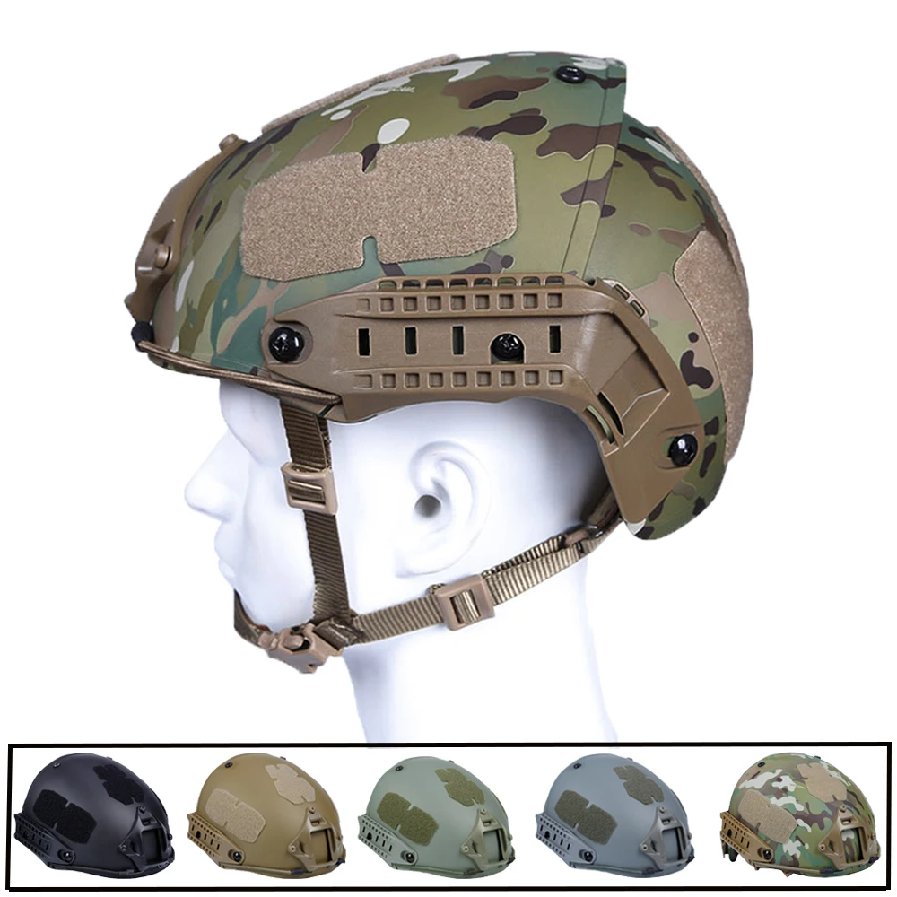 Tactical Helmet 2 In 1 Half-covered Militar Airsoft Helmet AF Style Paintball CS Combat Protective Helmet Outdoor Cycling Gear