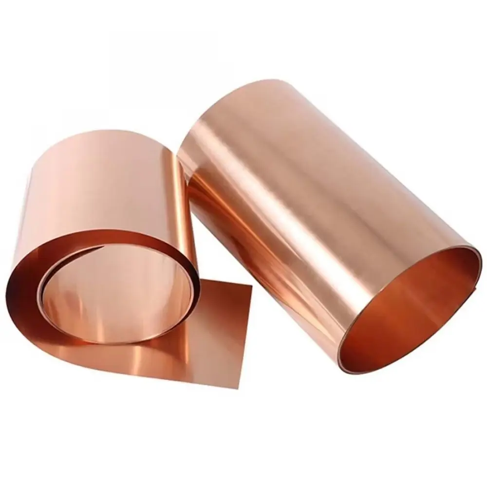 New 0.01-0.2mm Thick Copper Plate Roll Length 1000mm 99.9% Pure Copper Copper Sheet 10mm-200mm Wide Cu Metal Sheet Foil Plate