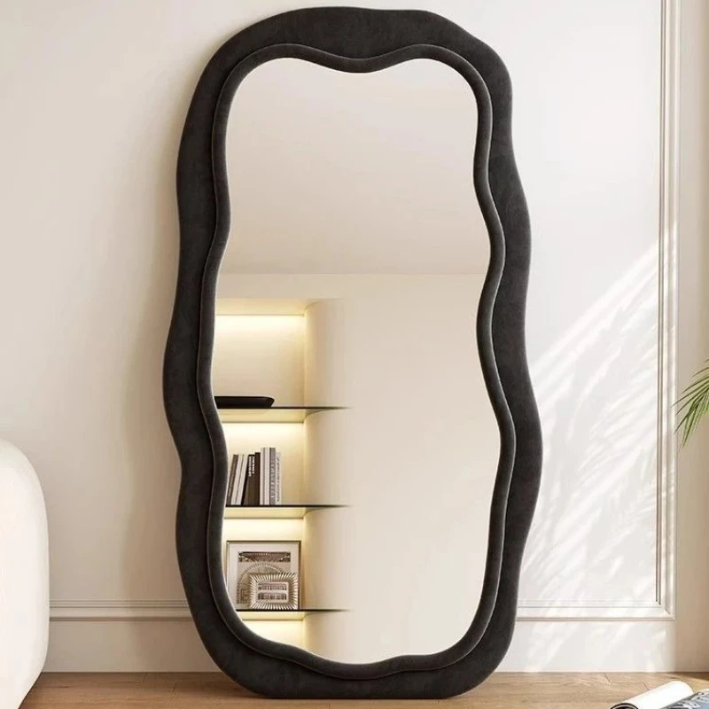 

Full-length ins bedroom home high-end floor cream wind fitting m girls simple cloud full-length mirror