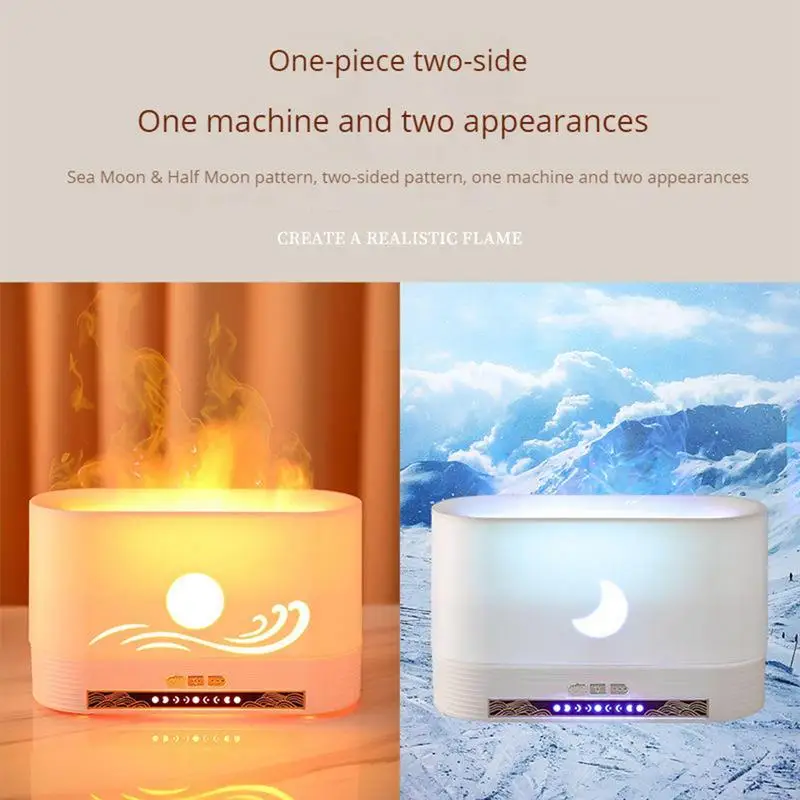 

Flame Diffusers For Home Volcano Humidifier With Flame Fragrance Scent Diffusers LED Cool Mist Humidifier Flame Diffuser