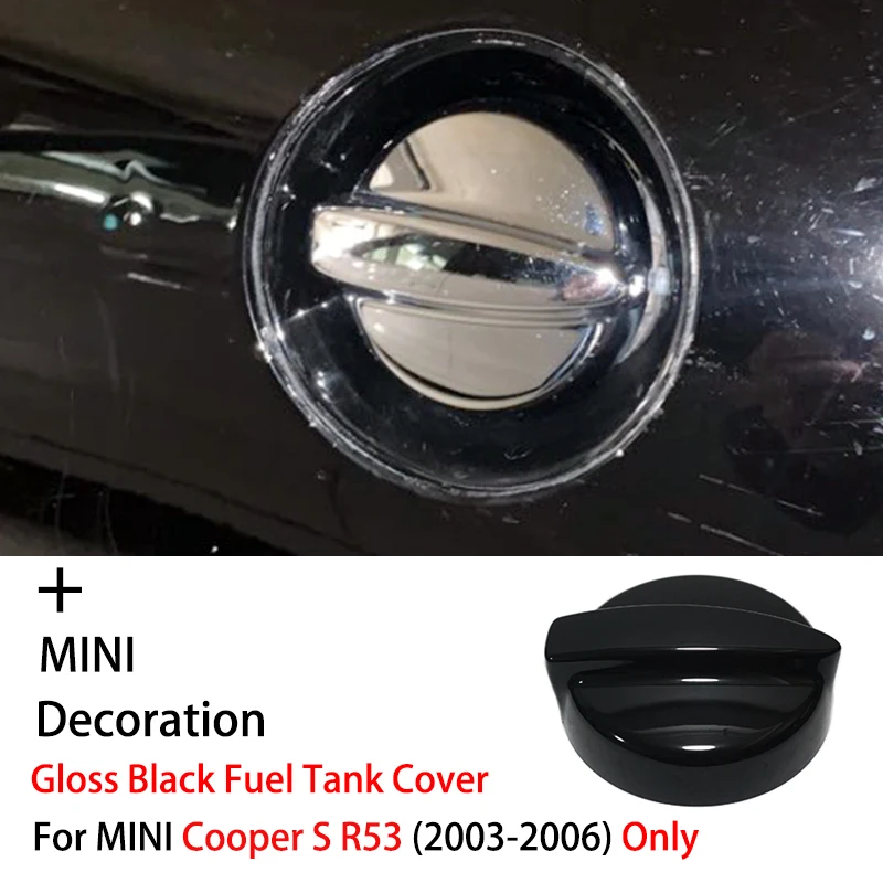 Brand New Plastic Ray Style Black Fuel Tank Cover For MINI Cooper S R53 2003-2006 Only (1PCS/SET) Car-Styling Accessories