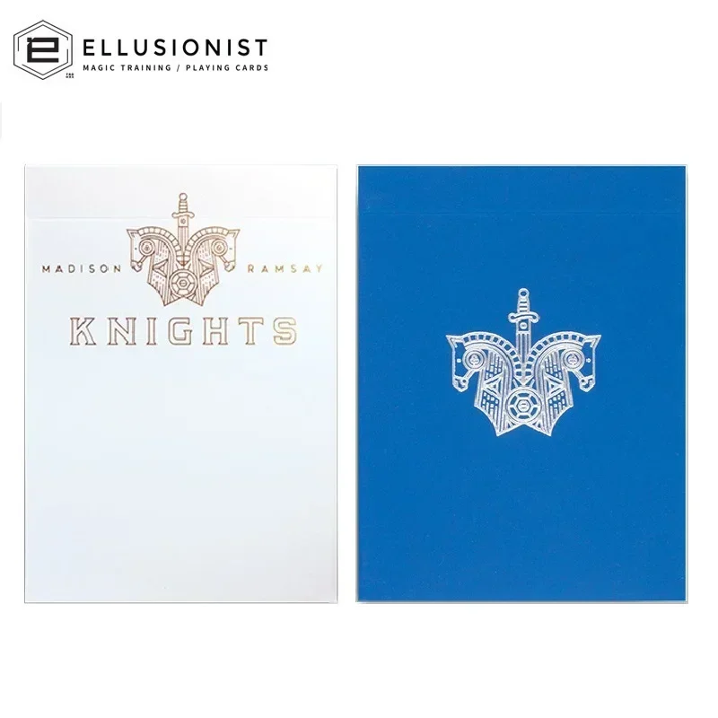 Игральные карты Ellusionist Knights, белая/синяя колода, коллекционные покерные развлечения