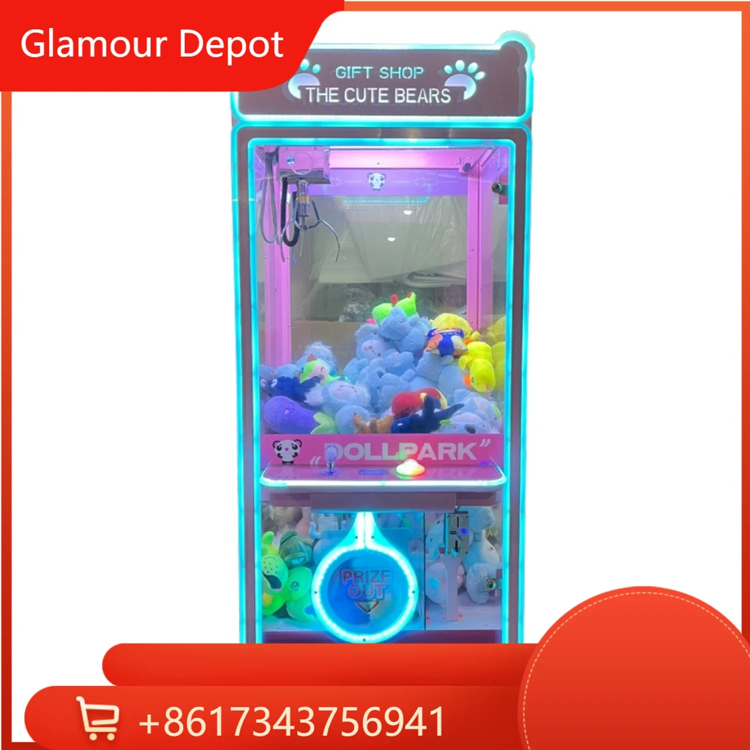 

ZZY,Popular Amusement Park Coin Operated Game Machine Toy Vending Arcade Claw Crane Machine Doll Claw Machine