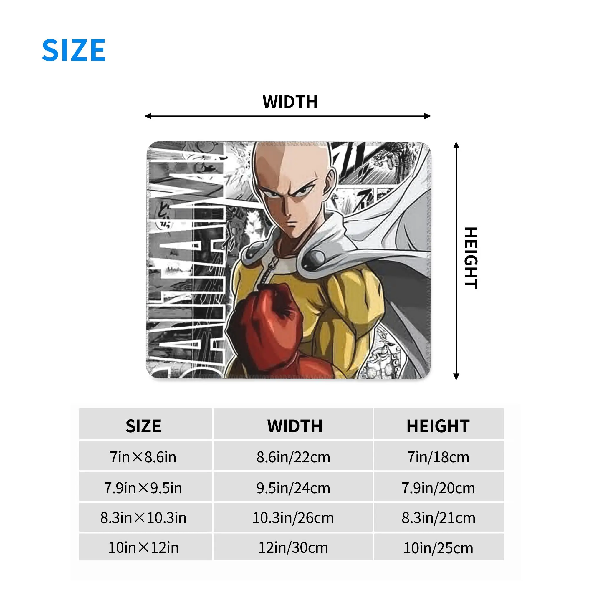 Hot-blooded anime One Punch Man Mouse Pad Computer Keyboard Mouse Mat Gaming PC Laptop Desk Mat Office Accessories Table Mats