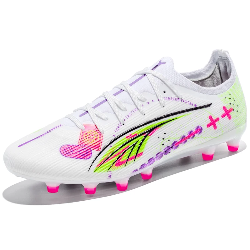 

New Men Outdoor Football Boots Soccer Shoes Cleats Match Training TF/FG Grass Ankle Long Spikes Sport Hot-selling High-quality