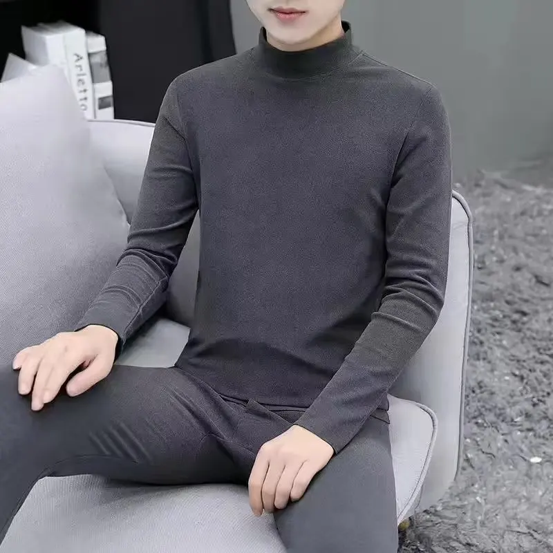 

Men's Thermal Underwear Set Warmth-Preserving Fleece-Lined Seamless Winter Base Layer Clothing Long Sleeve Pants for Youth