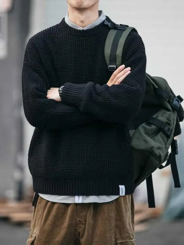 

Retro Loose Fit Thiened Hoodie Knitwear Casual Sle Big Size Color Autumn Winter Faion Trendy Chinese Brand ex