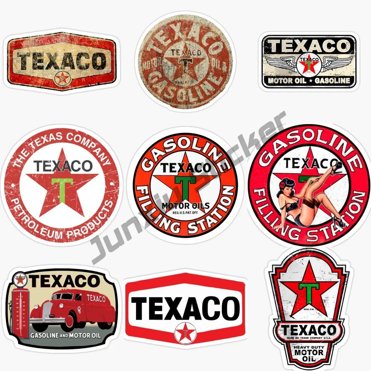

Texaco Sticker Set Vintage Racing Oldschool Retro Racing Sticker Off-road Car Window Reflective Cartoon Decals