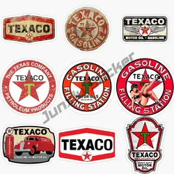 Texaco Sticker Set Vintage Racing Oldschool Retro Racing Sticker Off-road Car Window Reflective Cartoon Decals