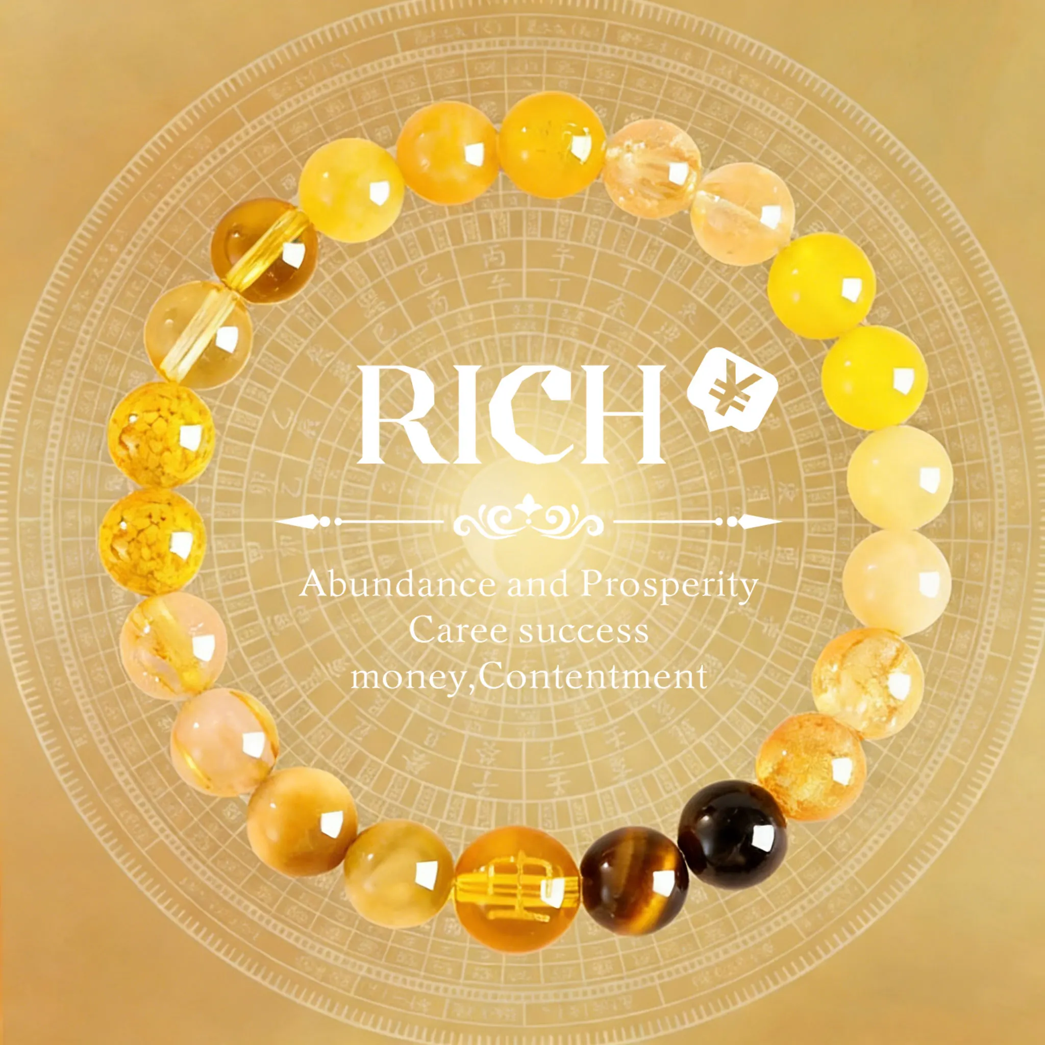 

2026 Lucky Fortune Bracelet Red Agate Yellow Crystal White Crystal Bracelet Wealth-Attracting Jewelry Lucky Men Women Bracelet