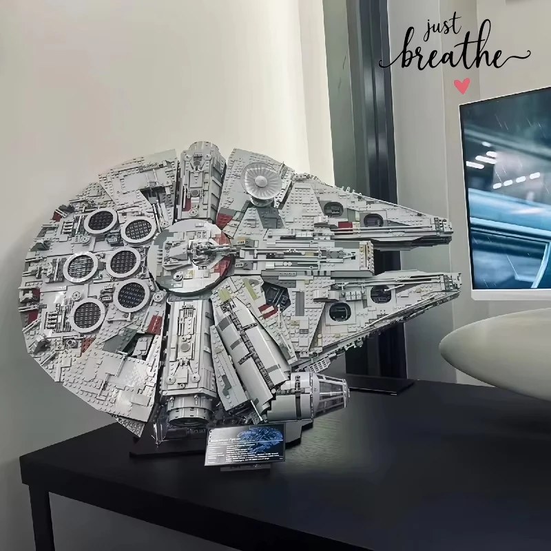 Popular Bandai Launch Ucs Millennium Falcon Building Blocks Premium Craft Fan Celebration Events Compatible With Bricks view 4