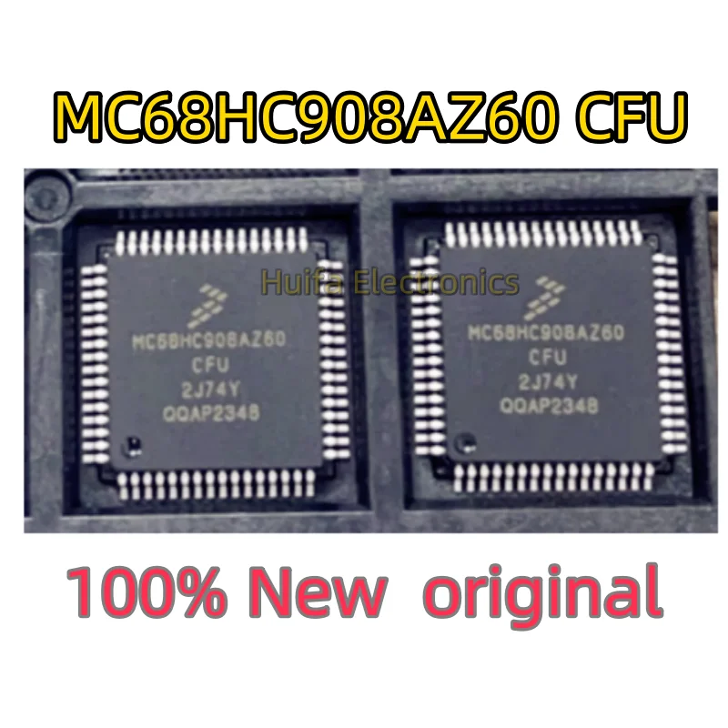 1PCS/LOT 100% New MC68HC908AZ60CFU 2J74Y MC68HC908AZ60 QFP-64 in stock