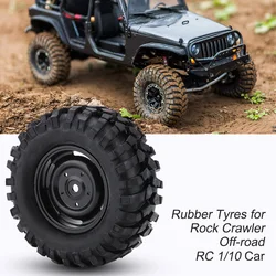 4pcs Set 1:10 Tires Rubber Tyres for Rock Crawler Off road RC Remote Control Car Part