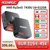 ACEMAGIC AMD Ryzen 5 7430U Mini PC 16GB LPDDR4X RAM 512GB SSD Windows 11 Pro Small Form Factor Computer WiFi 6 Triple Display PC