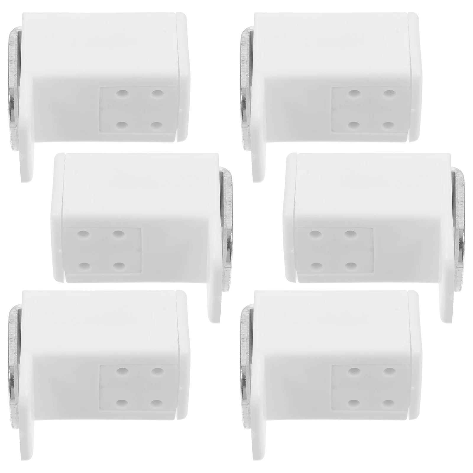 

6 Pcs Curtain Installation Brackets L Shaped Pleated Accessories White Plastic Window Blinds Hold Down Mini Bracket
