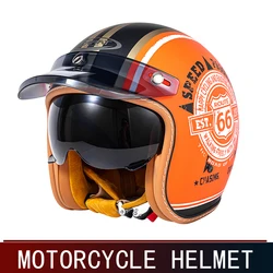 Retro half helmet open motorcycle helmet cross-country motorcycle accessories motorcycle helmet 3/4 winter retro helmet 3/4 helm