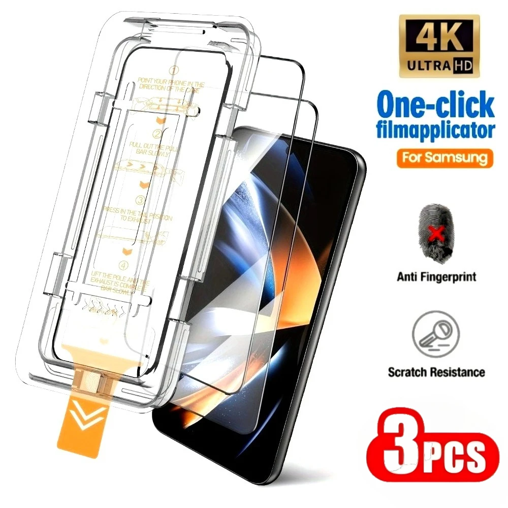 

3Pcs Ultra Clear Tempered Glass for Samsung Galaxy S25 S24 Ultra S23 S22 S21 Plus S24 S23 FE Dust Free Install Screen Protector
