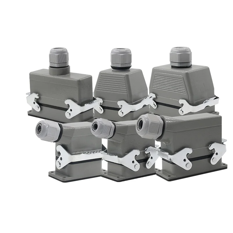 

Прямоугольный сверхмощный разъем HE-6 10, 16, 24, 32, 48-контактная промышленная водонепроницаемая авиационная розетка