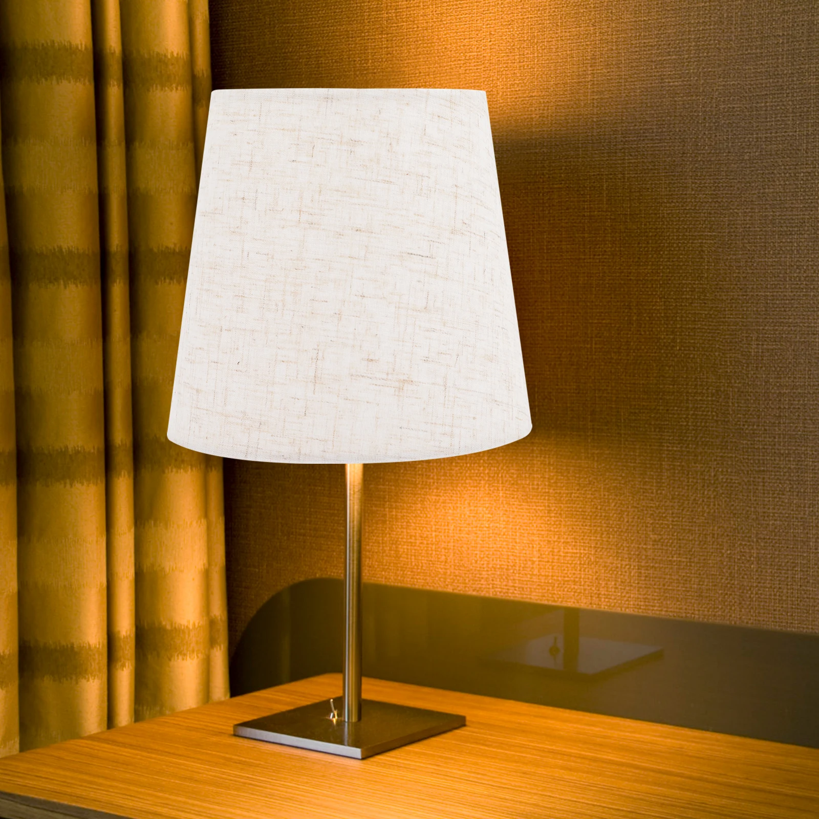 

Fabric Lamp Shades E14 Table Lampshade Desktop Bedside Light Shades Gray Bedroom Lighting Accessories