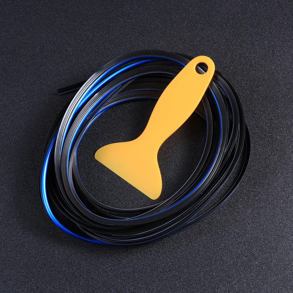 5m Car Interior Trim Strip Electroplating Blue Super Flexible for Tight Corners Auto Seal Decor Car Trim Strip