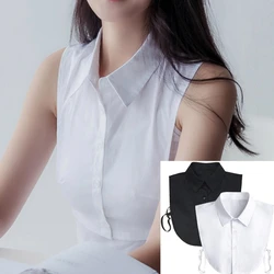 1 Pcs Cotton Fake Collar Decoration Blouse Detachable Shirt Collar Sweater False Collars Lapel Top For Women Apparel Accessories