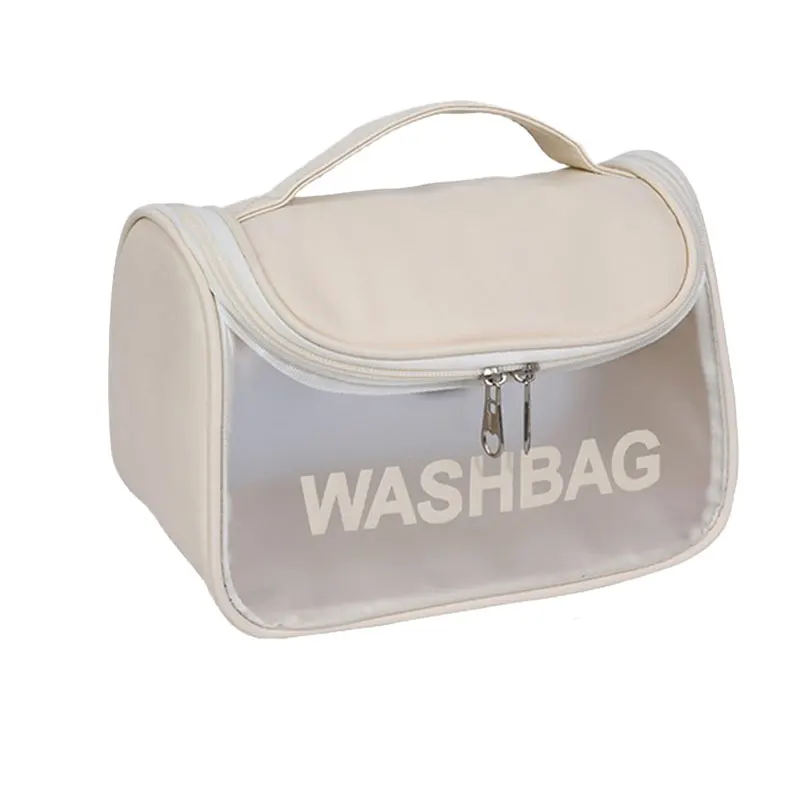 Large-Capacity Cosmetic Bag Transparent Waterproof Convenient Cosmetic Bag Portable Travel Wash Matte Storage Bag