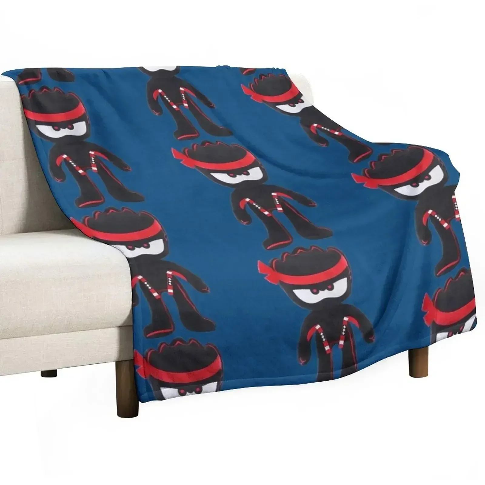 

Ninja Plushie Red Throw Blanket Soft Big anime Large Bed Fashionable Blankets