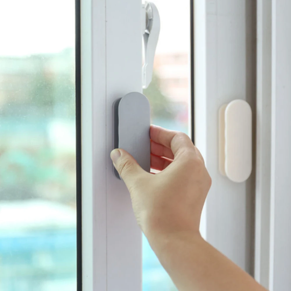 2pcs Paste handle home rectangular handle glass door and window sliding door push-pull auxiliary door handle